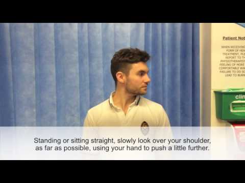 Physiotherapy: Deep neck flexion, rotation and side flexion