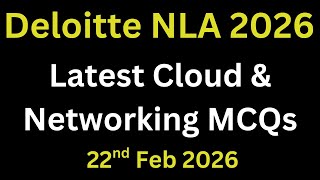 Deloitte NLA 2026 Preparation | Computer Science MCQ Questions Series | Networking | Cloud Computing