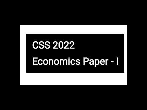 CSS Economics Paper 2022 | Today Economics CSS 2022 Paper |