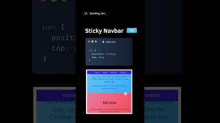 Sticky Navbar trick using position in CSS