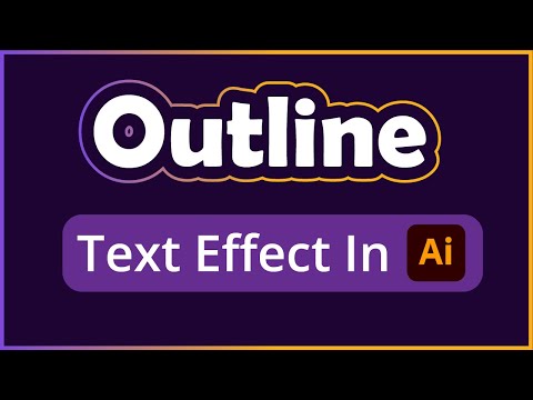 How to create outline text effect in illustration