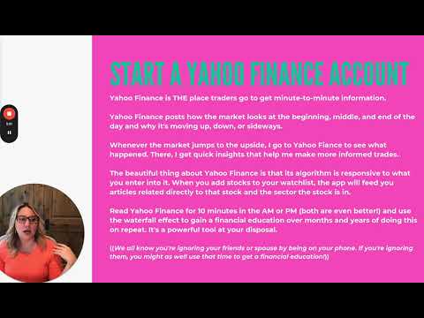 Financial Freedom Through Investing - Video 2 - Following Stocks on Yahoo Finance