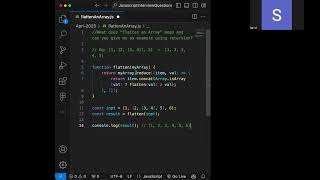 🔄 Flatten Nested Arrays in JavaScript Interview Question