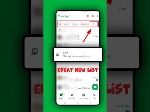 WhatsApp New Update creat lists/WhatsApp creat lists new feature