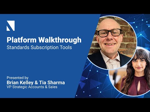 Platform Walkthrough — Standards Subscription Tools