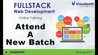 FullStack Development Real Time Online Training  by Visualpath 9704455959