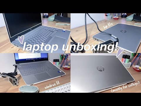 unboxing my new laptop 💻 *hp 15s, windows 11*