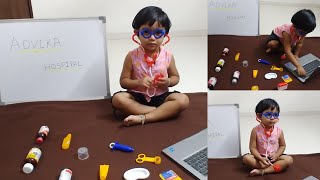 Doctor theme baby photoshoot idea| Monthly baby photoshoot| Hospital theme #creativemom #DIY
