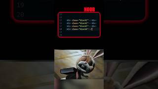 Noob vs pro in html code #codingin17 #html #shorts