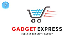 Online Shop logo design | How to make logo in Pixellab | Shopping Logo Design in pixellab