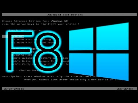 How to Enable F8 Menu in Win 8 and win 10 using command