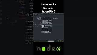 how to read file using fs. readfile() #nodejs