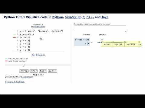 what happens when you try to append a Python list to itself? [pythontutor.com]