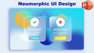 Neumorphic UI Design Template in PowerPoint