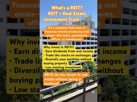 What’s a REIT? Real Estate Investment Trust. IA company that owns malls, apts, offices, warehouses.