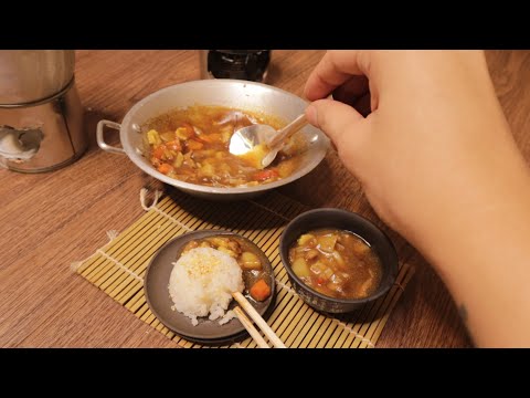 MINIATURE COOKING: Japanese Curry (ASMR)