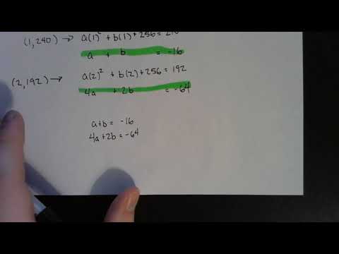 Math 10 Skill 21b - Writing Quadratics using Systems