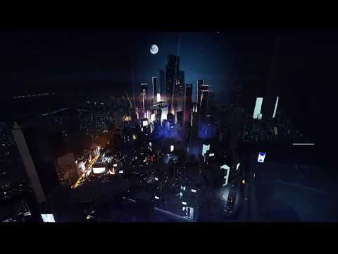 Mirror's Edge Catalyst ambience (live wallpaper) - City at night from the highest viewpoint #2