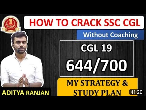 How to crack SSC CGL in first attempt without coaching||CGL Full strategy by aditya sir||SSC CGL.