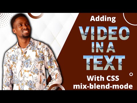 Add a video in text with CSS mix-blend-mode