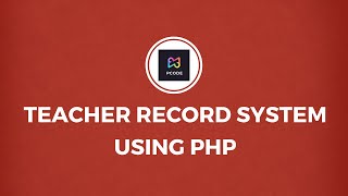 PCODE | PHP Projects | | Teacher Record System Using PHP