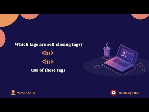 Guidance of Self-closing tags in Html | br tag and hr tag in html #htmltags