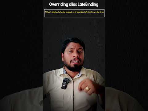 Overriding  also called Late Binding In Telugu  #asp4ut  #oopsconcepts  #compiletimepolymorphism