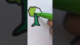 How to draw tree 😁🌴