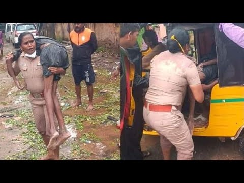 Brave women police saved man's life|
