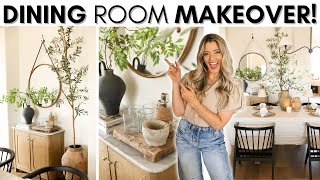 DINING ROOM MAKEOVER! || HOME DECORATING TIPS & IDEAS || RUSTIC MODERN DINING ROOM DECORATING