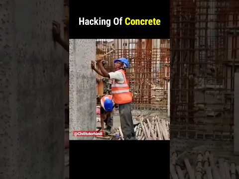 Hacking of Concrete|Hacking of Column|Civil engineering shorts| Civil Tutor Hindi #shorts #ytshorts