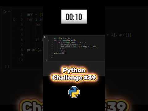Can You Solve This Python Bubble Sort Puzzle? 🐍 #PythonChallenge