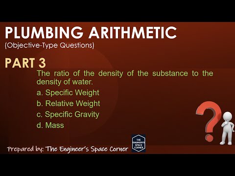 Plumbing Arithmetic (Objective-Type Questions) Part 3 | The Engineer's Space Corner