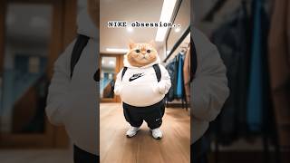 Cute cat is obsessed with NIKE #cat #catlovers #trending #ytshortsusa #ytshort #cats #catvideos #yt
