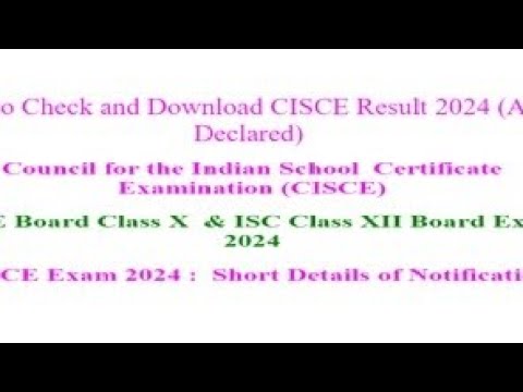 #Result out CISCE, KAISE CHECK KARE # CISCE Result 2024, CISCE Result out # TOPPER CISCE 2024, #ISC