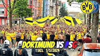 BVB-Gigantischer Fanmarsch | Dortmund vs PSG 1/5/2024 UCL