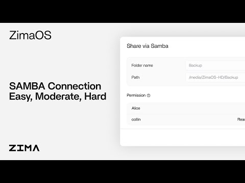ZimaOS SAMBA: Three ways | SMB