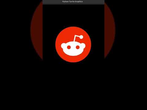 Draw Reddit logo with 34 lines of Python #coding #reddit #shorts #python