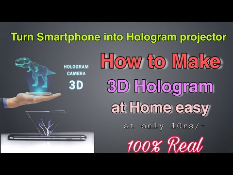 DIY How to Make a 3D Hologram at home | Turn your smartphone into 3D hologram projector| Tutorial