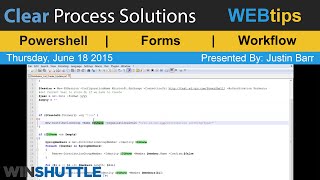 WINSHUTTLE Tutorials & WEBtips: Workflow - Powershell Training