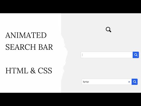 Create an Animated Search Bar using HTML & CSS