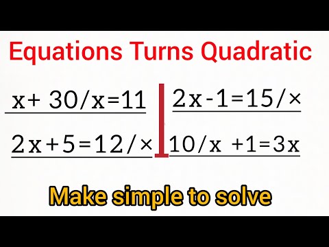 Tricky Equation Becomes Quadratic | Easy Step-by-Step Solution|O Level, IGCSE | Concepts, Tricks