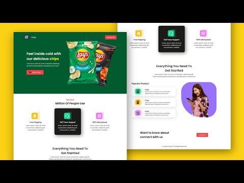How To Create Product Website With HTML, CSS Only | Pure HTML And CSS
