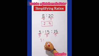simplifying ratiods #ajmathematicaltutor #trending #youtubeshorts #trending #shortvideo