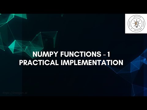 Numpy Functions 1