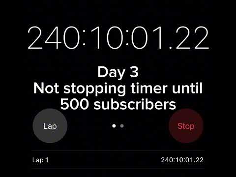 Day 3 | Not stopping timer until 500 subscribers #trend #video #youtube #ytshorts #500subs