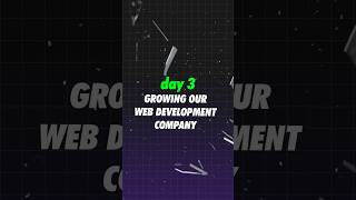 Day 3 of growing my web development company📈💯 #webdevelopment #technology #marketing #startups