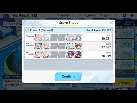 [JFD S18] Breakthrough Drill (Blue) - 236,907 points | Blue Archive EN