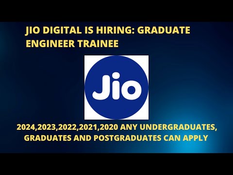 JIO DIGITAL IS HIRING: GRADUATE ENGINEER TRAINEE