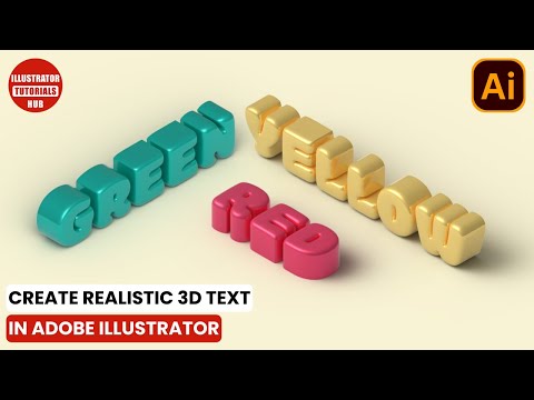 3d Inflate Text Effect in Illustrator | Isometric 3d Letters | 3d Type | Typography in Illustrator